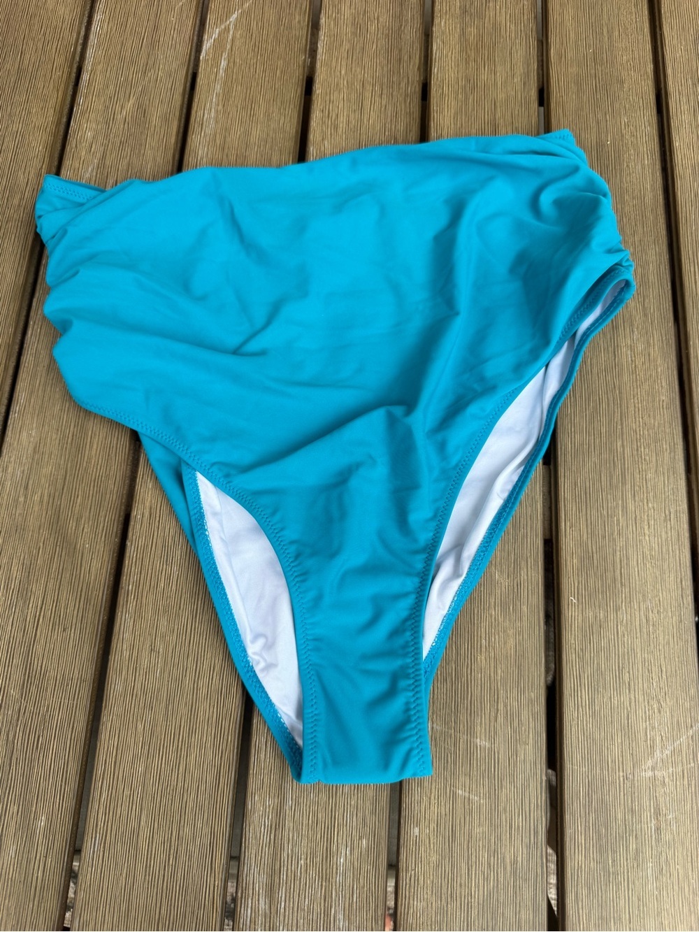 Cupshe High Waisted Bikini Bottoms Teal Turquoise XXL NWT